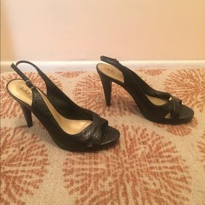 Ralph Lauren black slingbacks